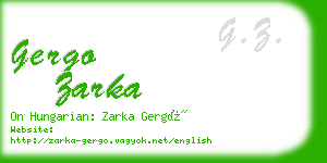 gergo zarka business card